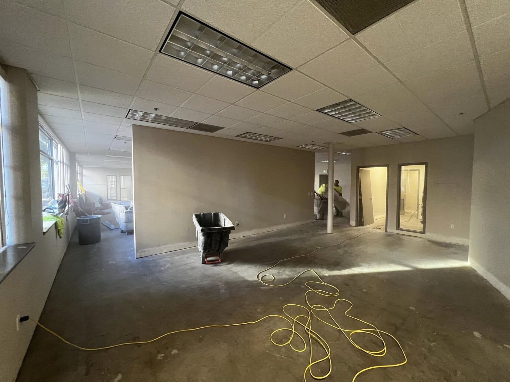 Interior room before a professional repaint by Brilliant Painting