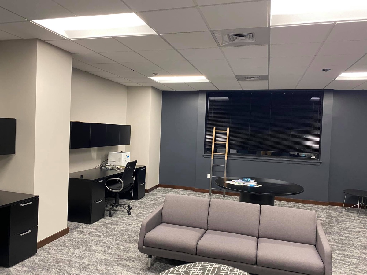 Freshly painted interior living space